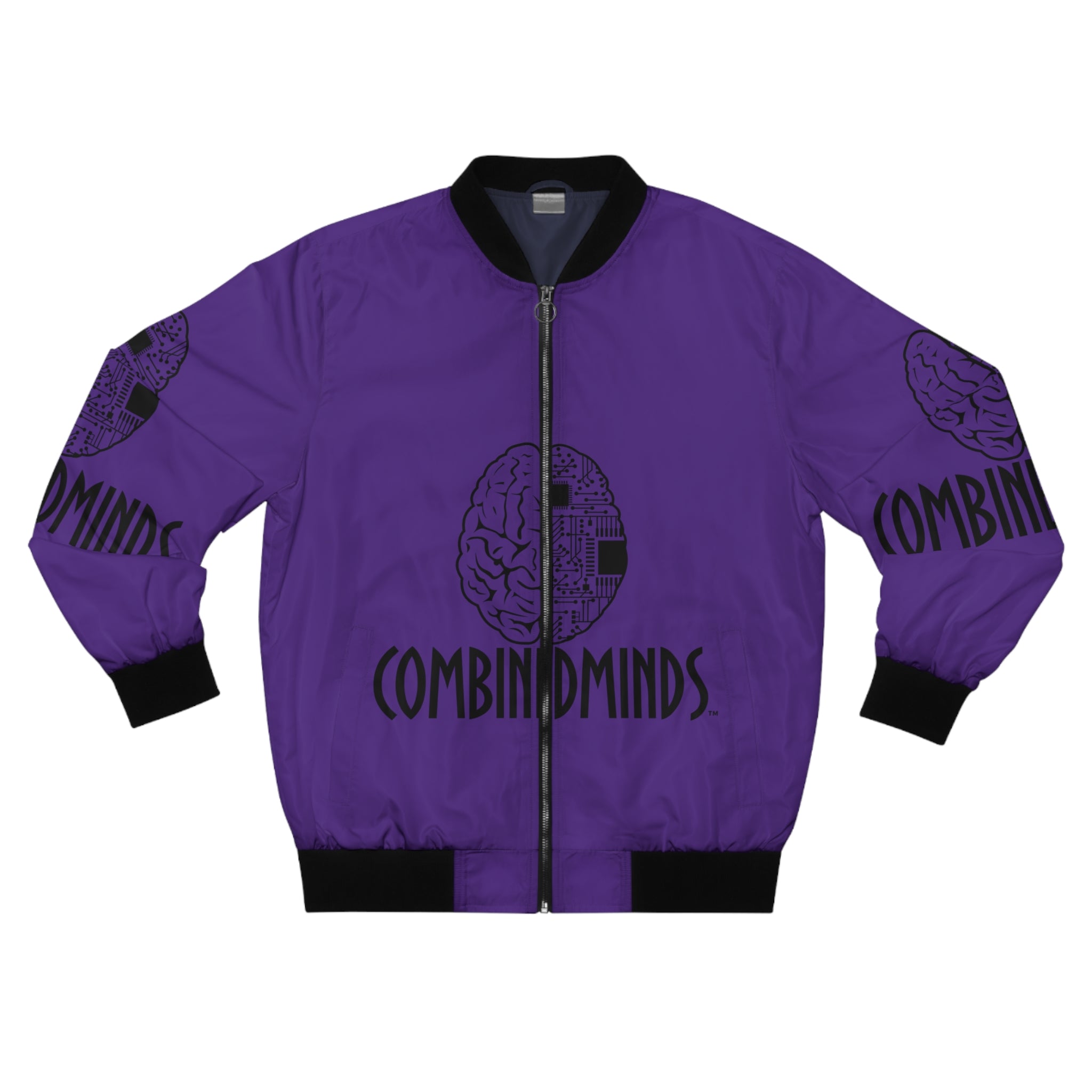 CombinedMinds Bomber Jacket - Purple/Black Logo