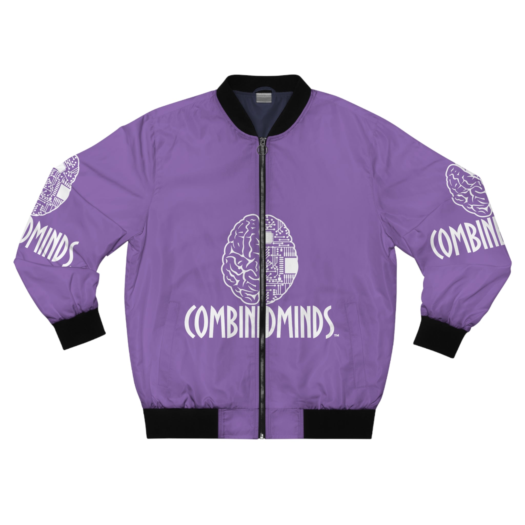 CombinedMinds Bomber Jacket - Light Purple/White Logo