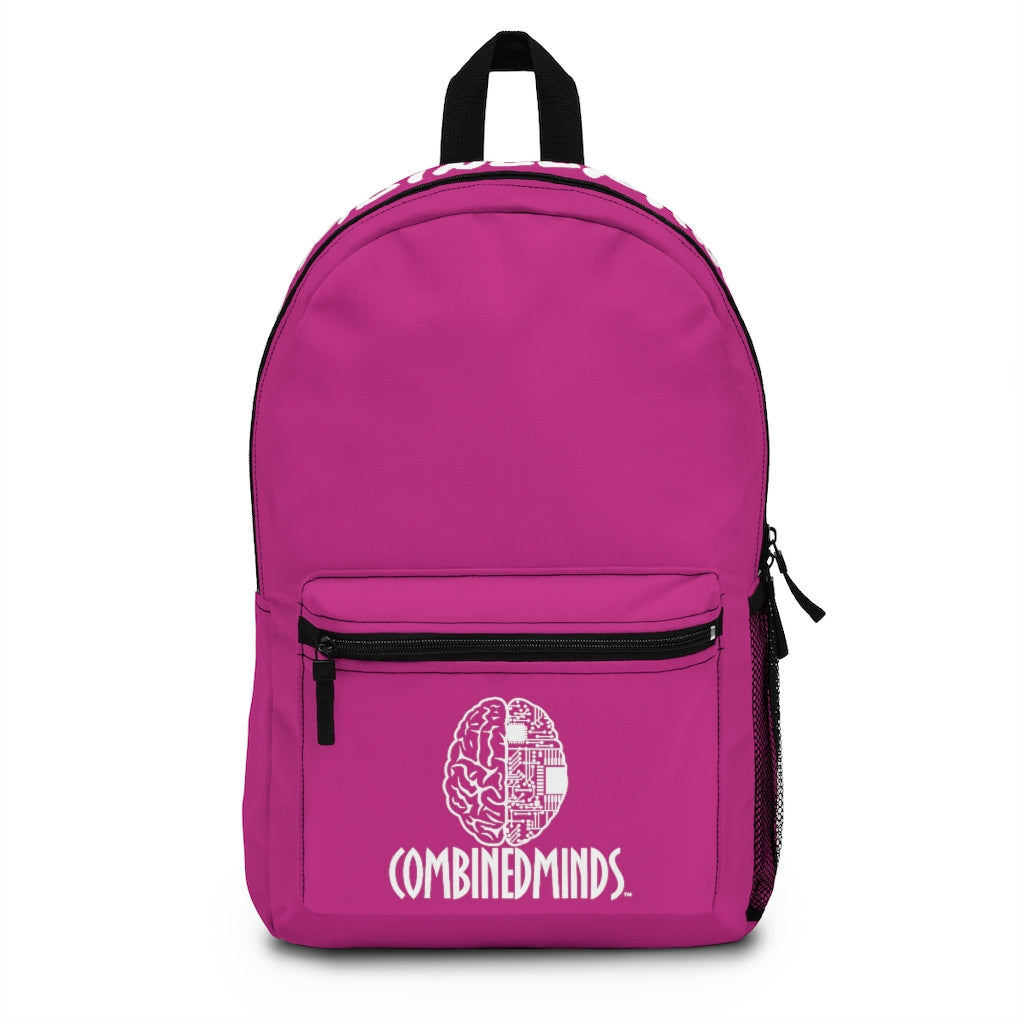 CombinedMinds Backpack - Pink White Logo