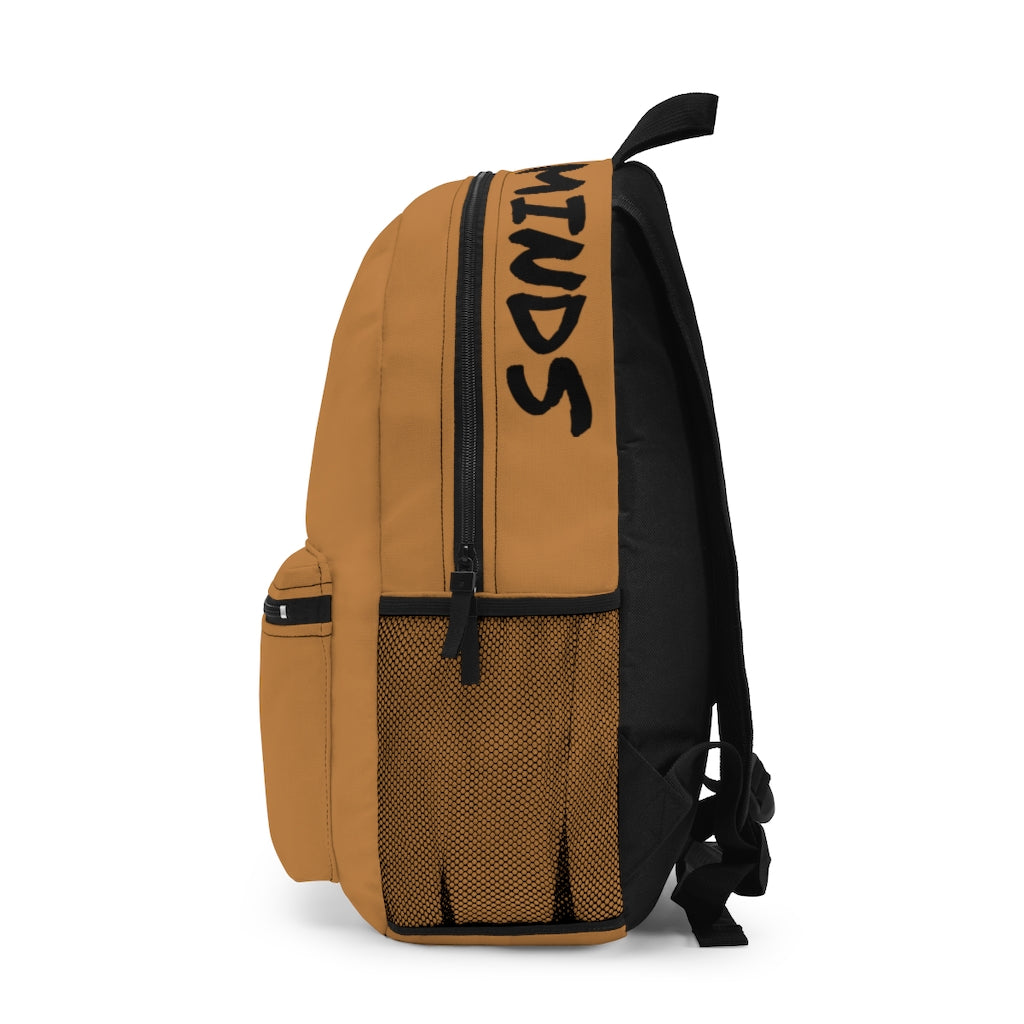 CombinedMinds Backpack - Light Brown Black Logo