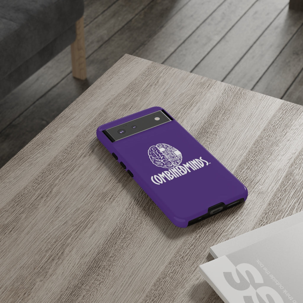 CombinedMinds Cell Phone Case- Purple White Logo