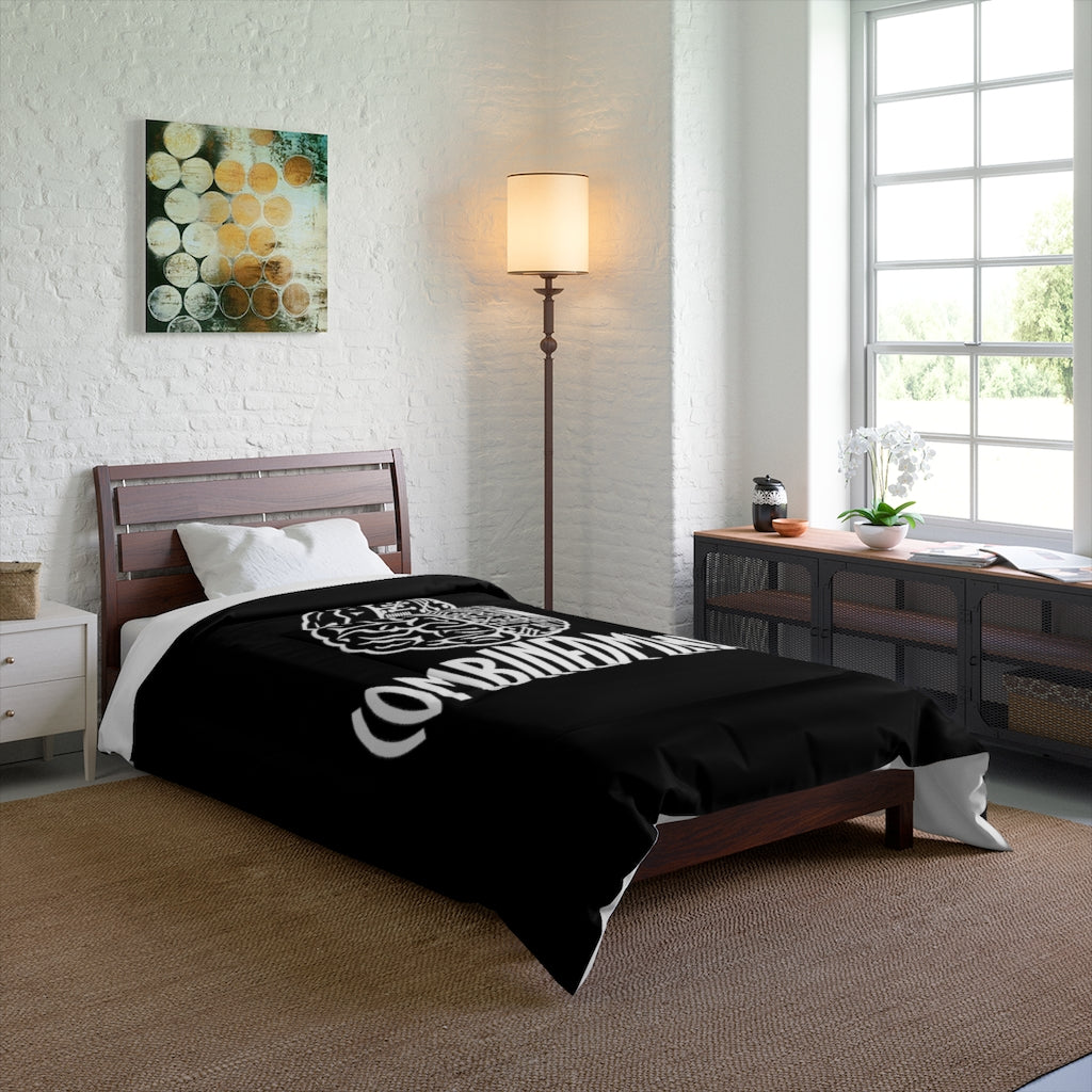 CombinedMinds Comforter - Black w/ White Logo
