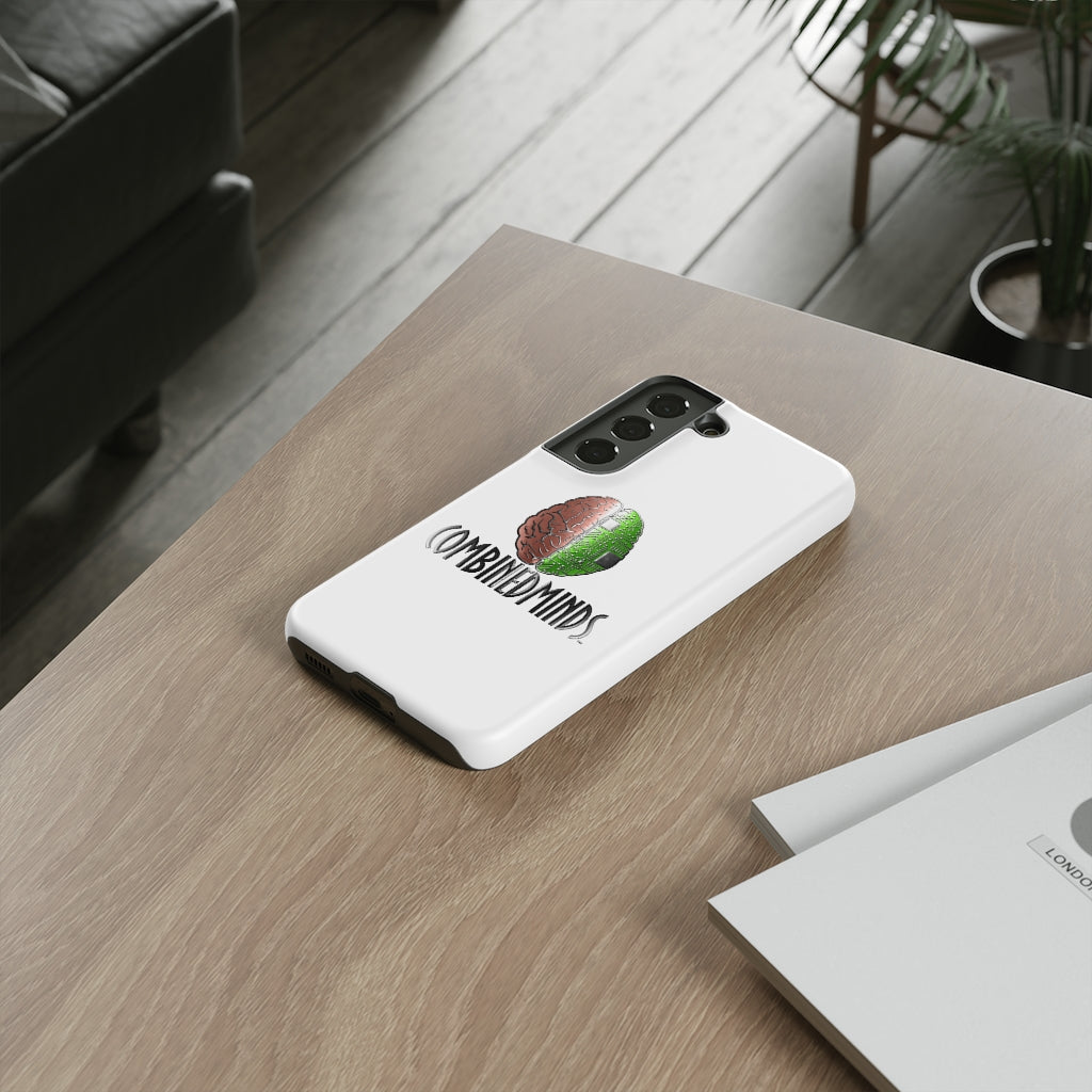 CombinedMinds Tough Cell Phone Cases - White Color Logo