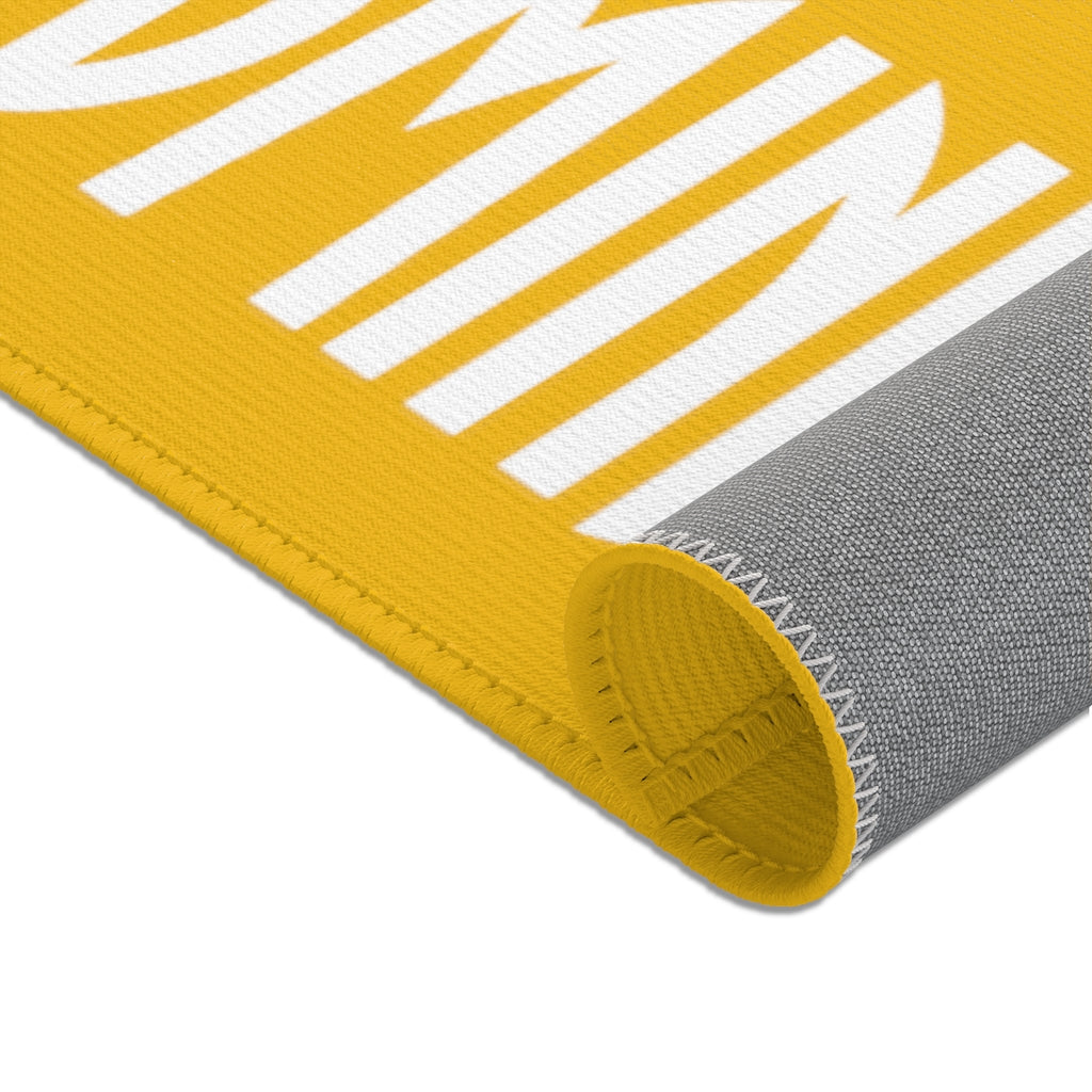 CombinedMinds Area Rugs - White Logo Yellow