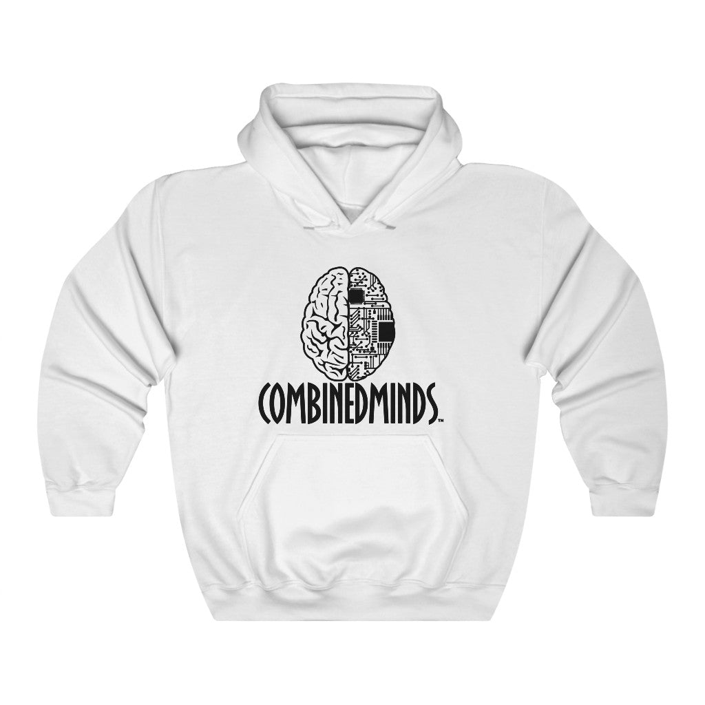 CombinedMinds Unisex Heavy Blend Hooded Sweatshirt - White Logo