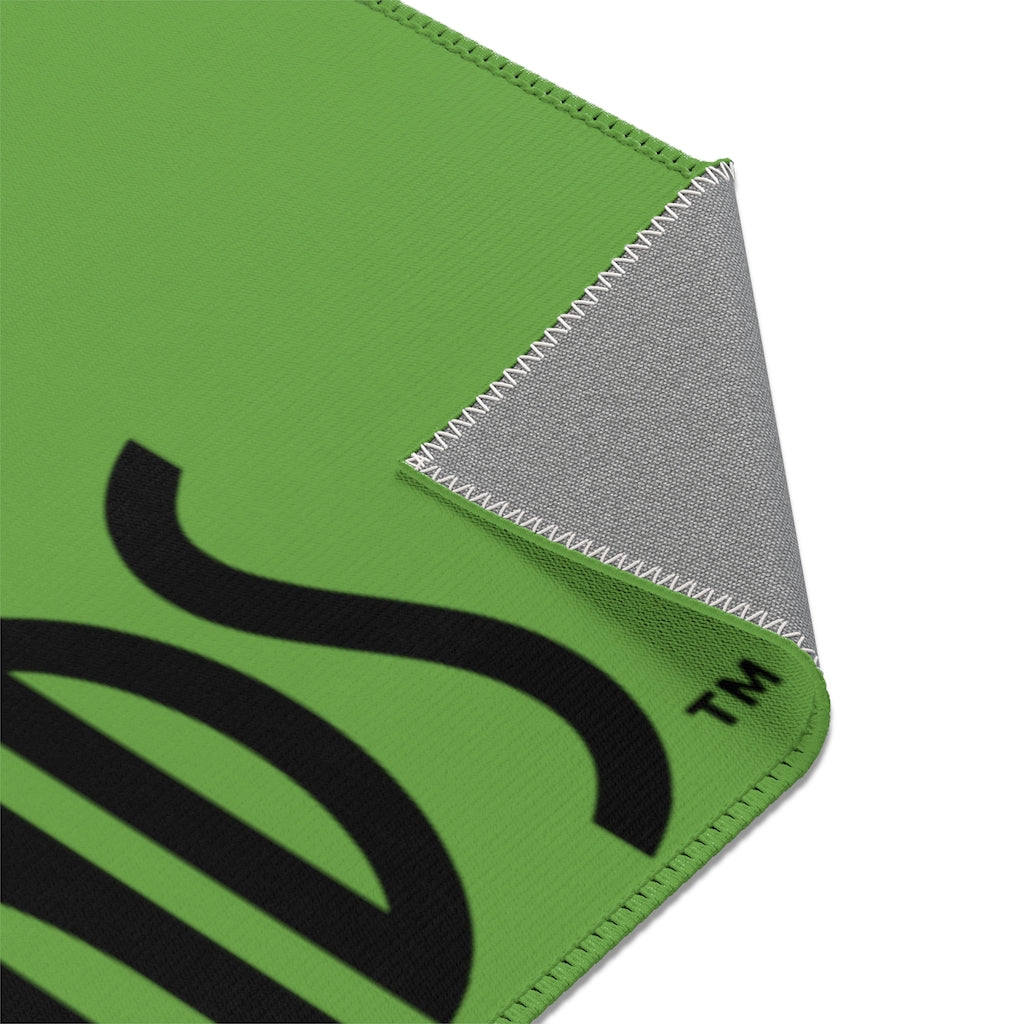 CombinedMinds Area Rugs - Black Logo Green
