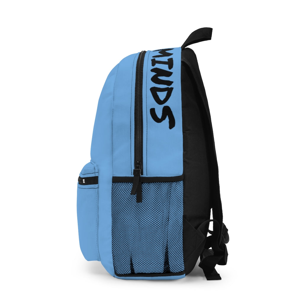 CombinedMinds Backpack - Light Blue Black Logo