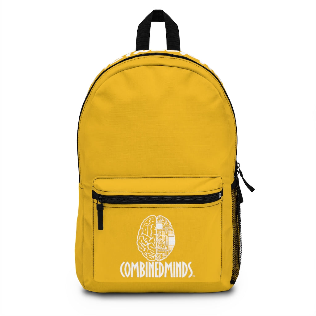 CombinedMinds Backpack - Yellow White Logo