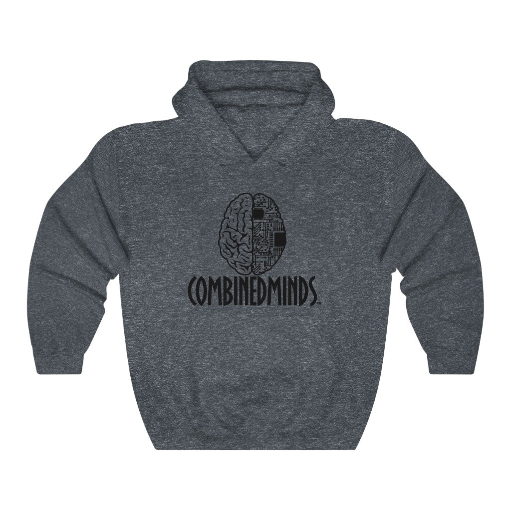 CombinedMinds Unisex Heavy Blend Hooded Sweatshirt-Black Logo