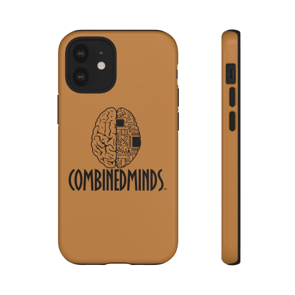 CombinedMinds Cell Phone Case - Light Brown Black Logo