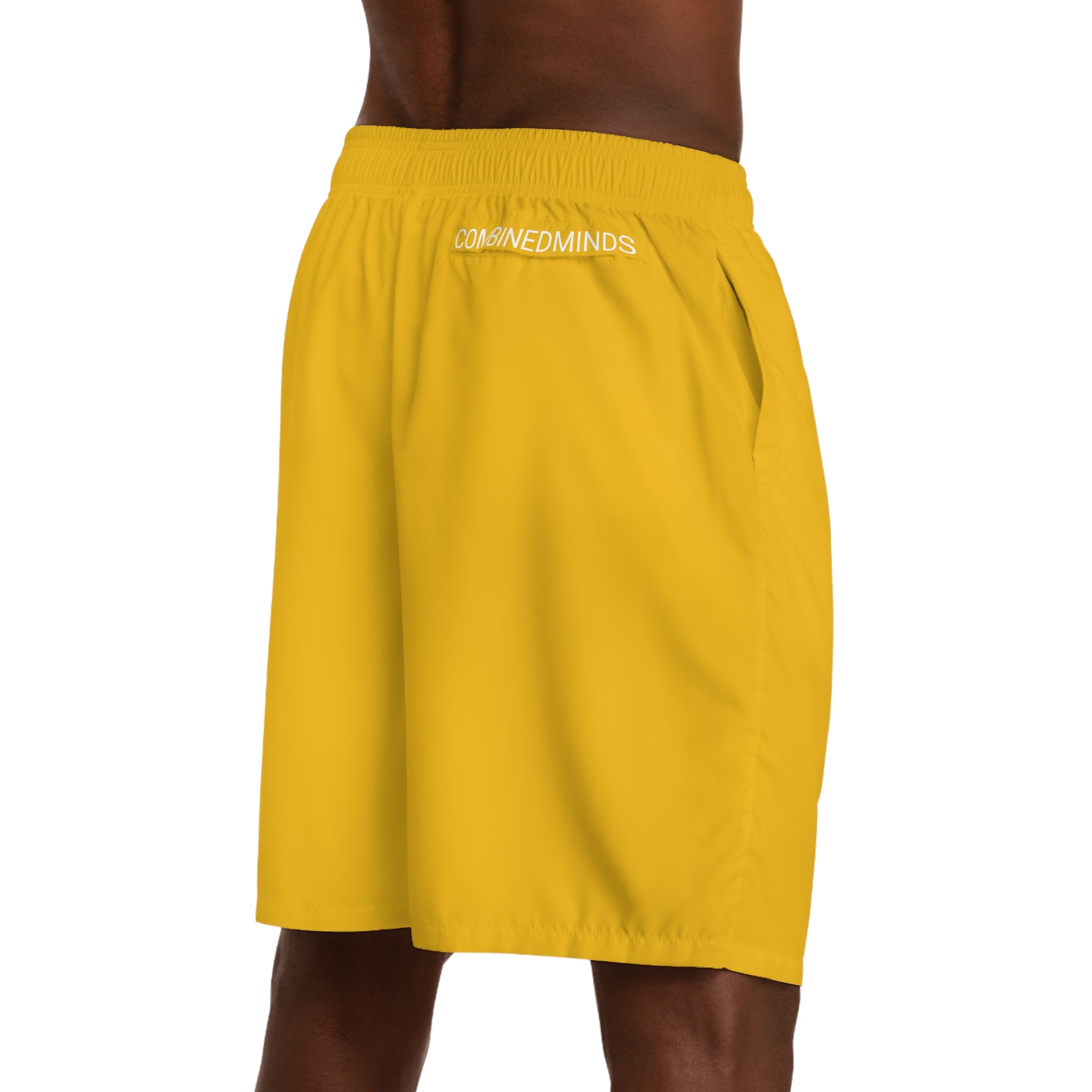 CombinedMinds Men's Jogger Shorts Yellow/White Logo