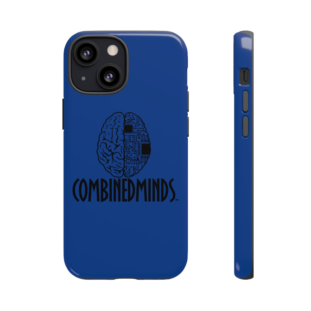 CombinedMinds Cell Phone Case -Royal Blue Black Logo