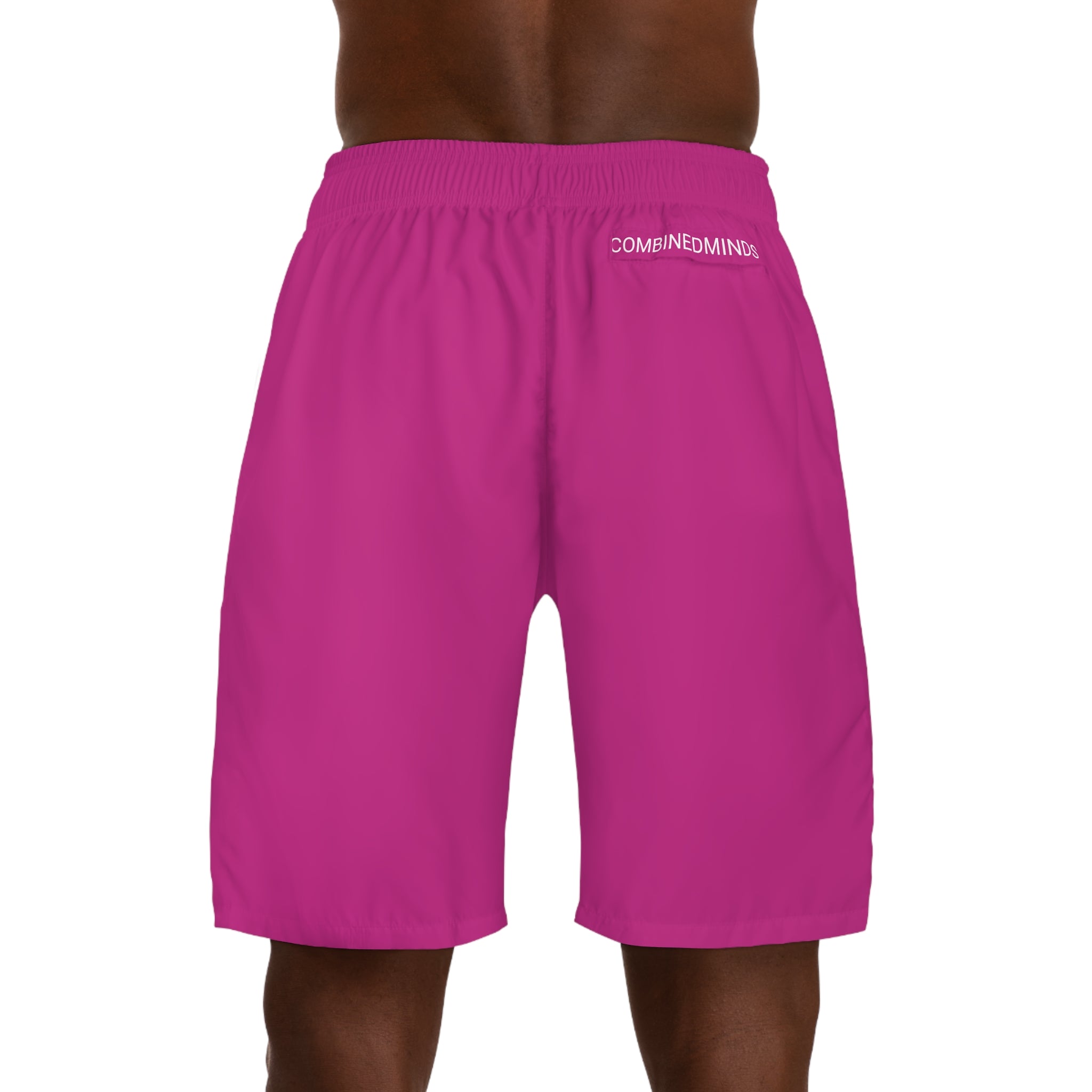 CombinedMinds Men's Jogger Shorts Pink/White Logo