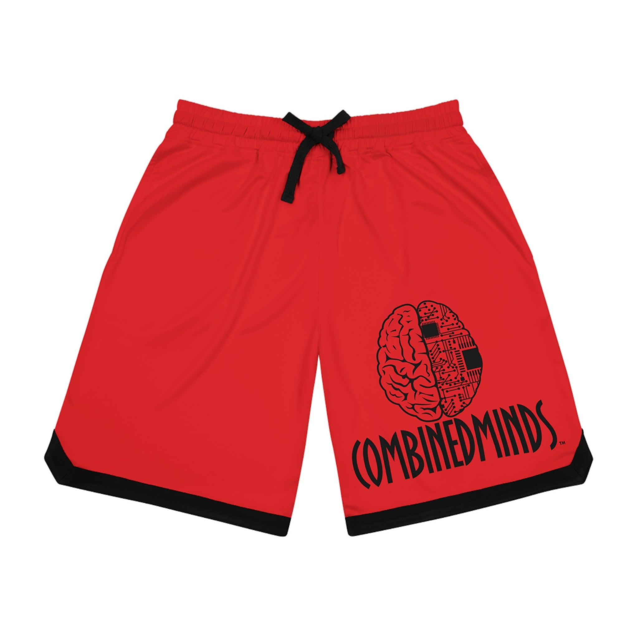 Combinedminds Basketball Shorts Red/Black Logo