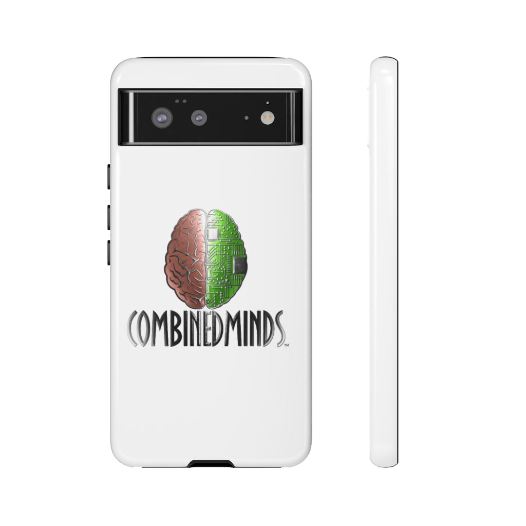 CombinedMinds Tough Cell Phone Cases - White Color Logo