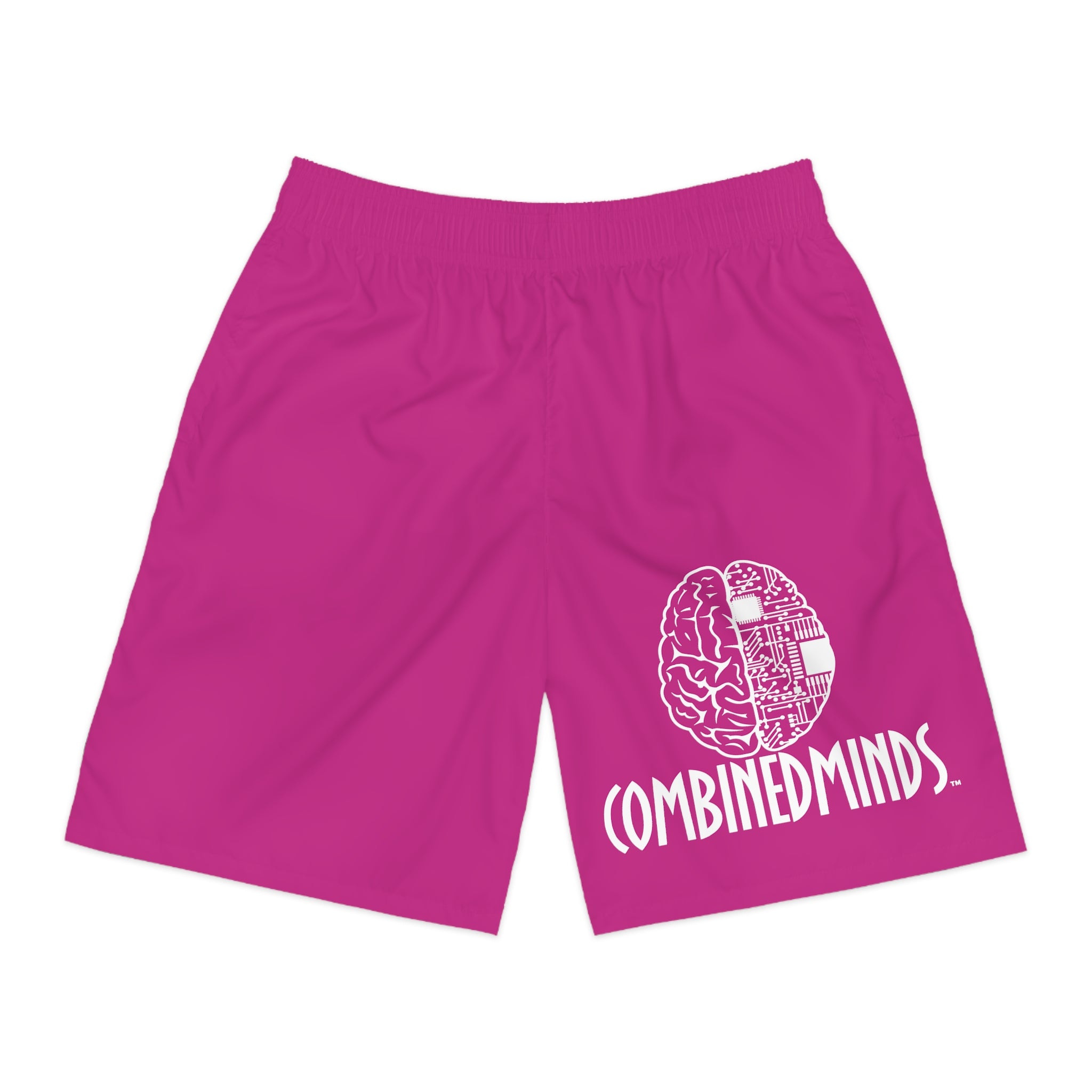 CombinedMinds Men's Jogger Shorts Pink/White Logo