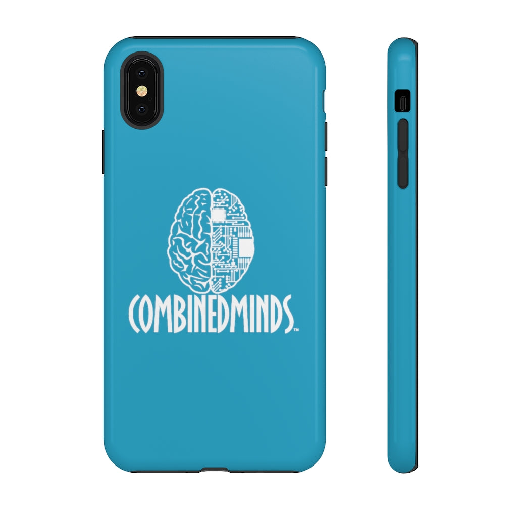 CombinedMinds Cell Phone Case- Turquoise White Logo