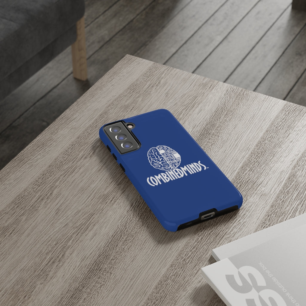 CombinedMinds Cell Phone Case- Royal Blue White Logo