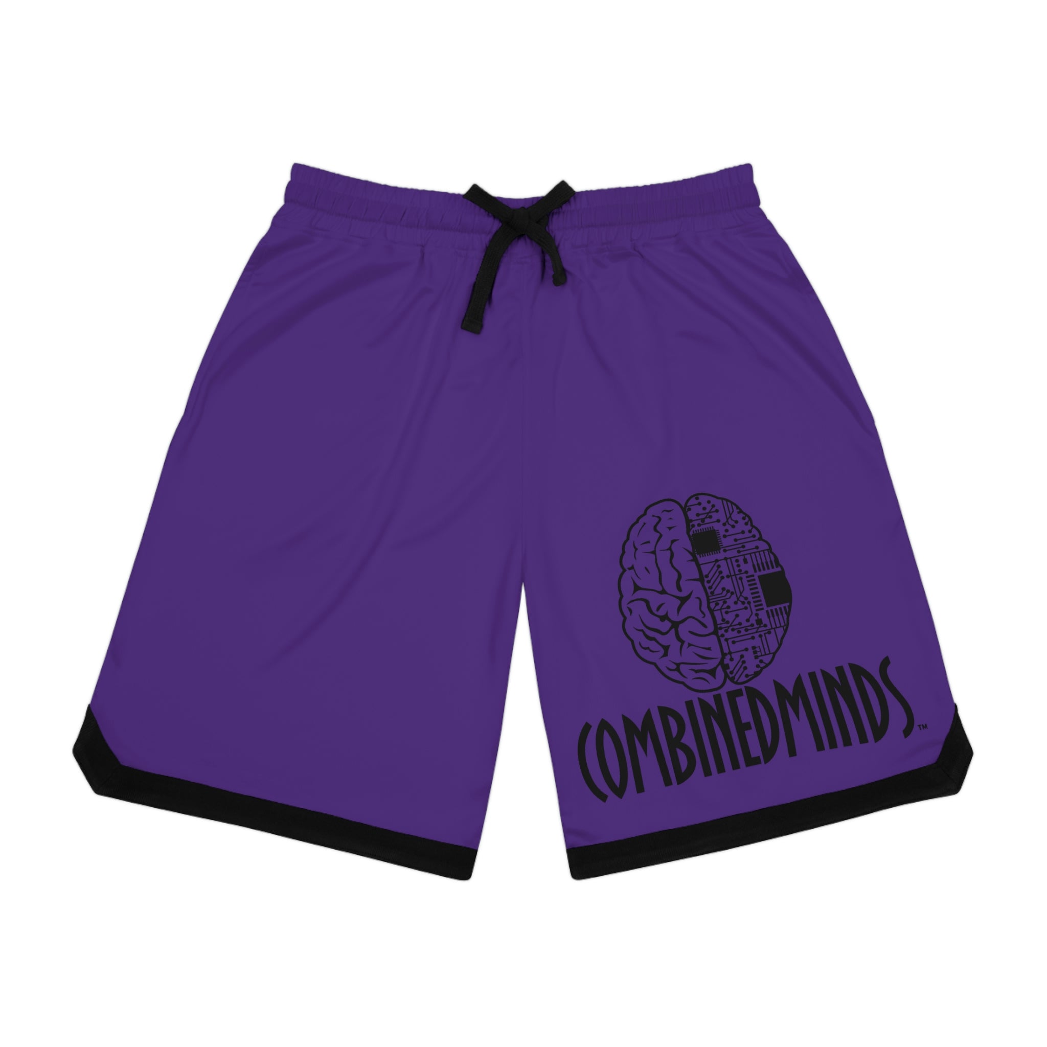 Combinedminds Basketball Shorts Purple/Black Logo
