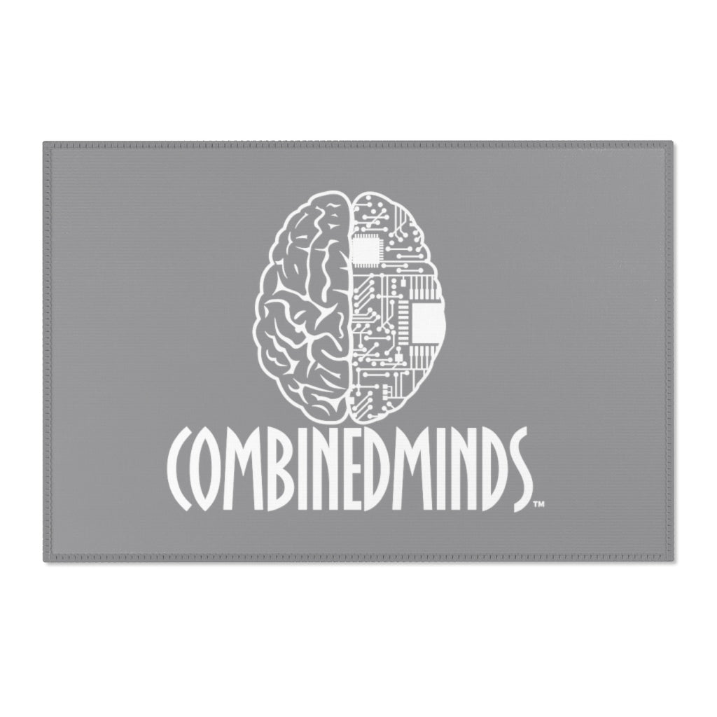 CombinedMinds Area Rugs - White Logo Grey