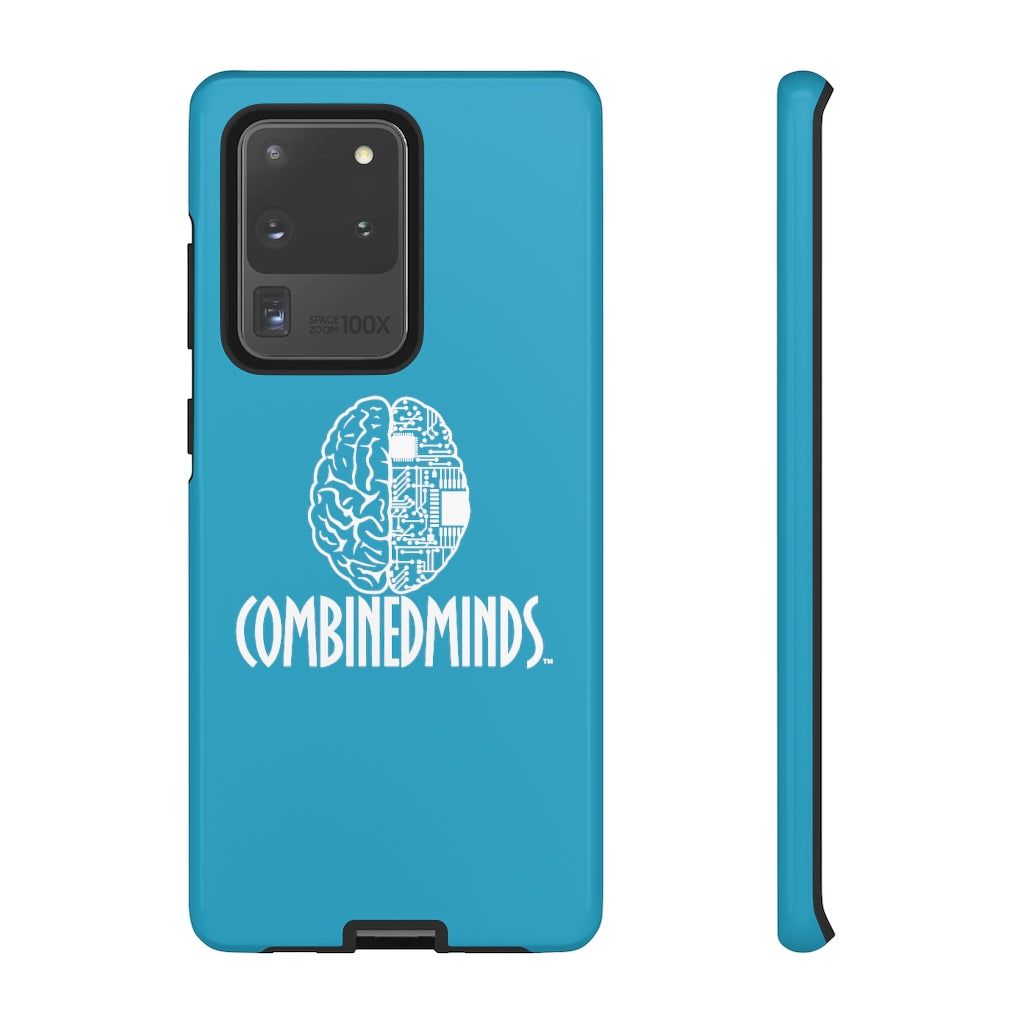 CombinedMinds Cell Phone Case- Turquoise White Logo