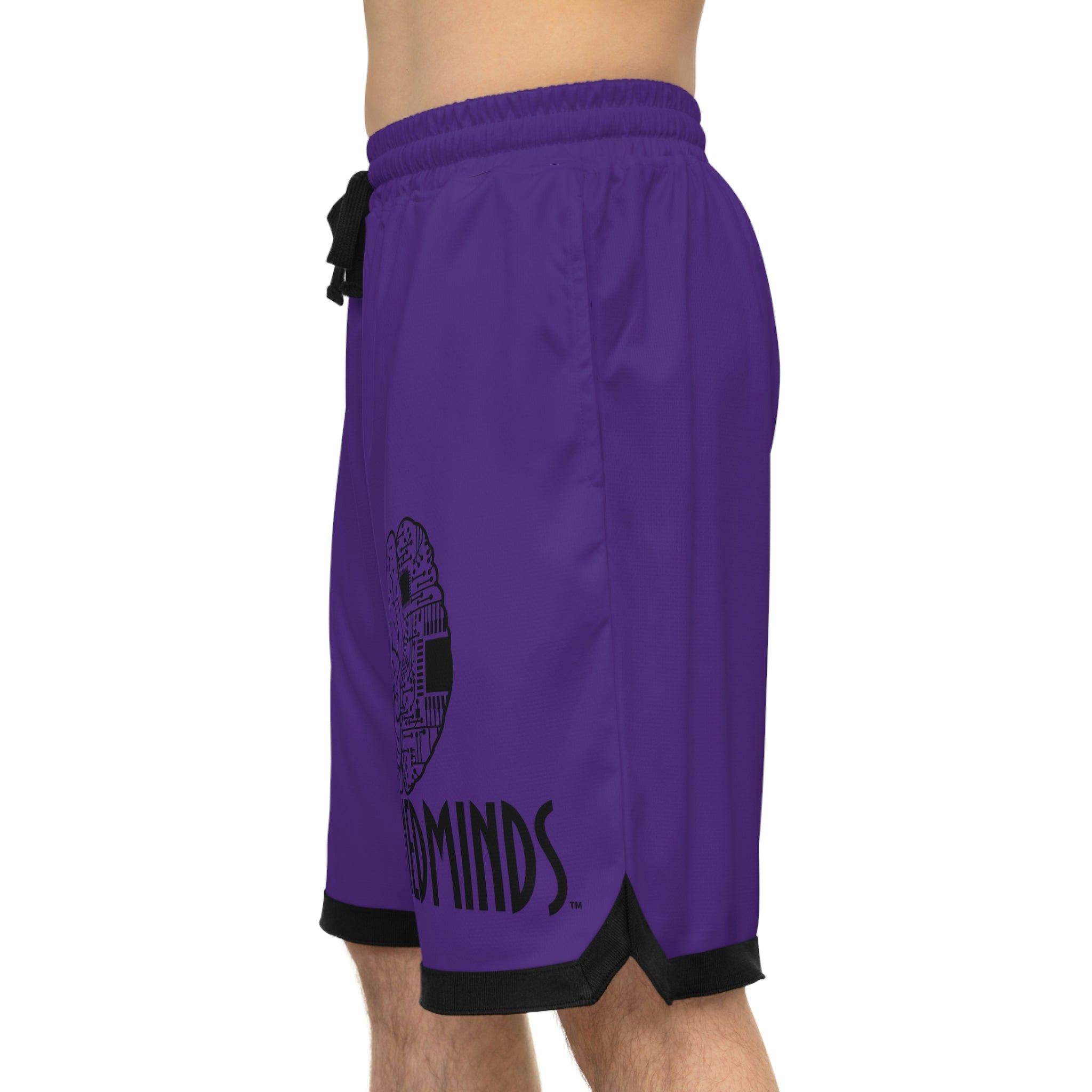 Combinedminds Basketball Shorts Purple/Black Logo