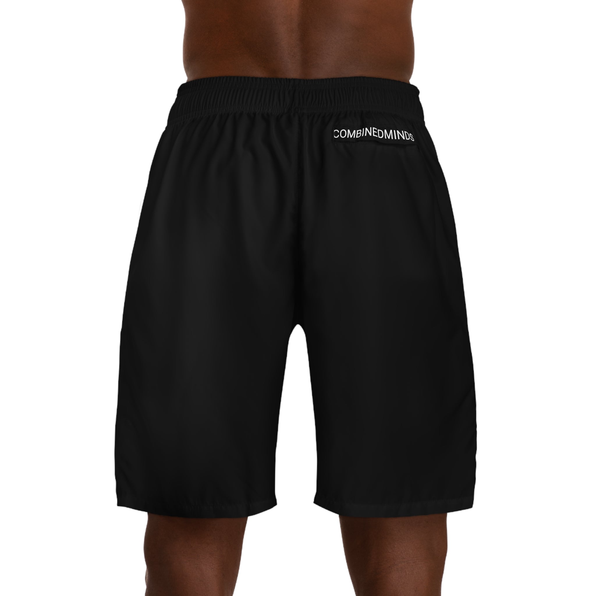 CombinedMinds Men's Jogger Shorts Black/White Logo