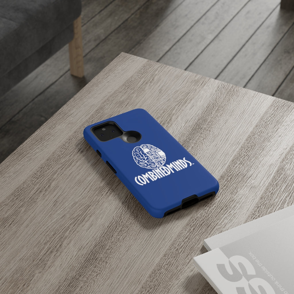 CombinedMinds Cell Phone Case- Royal Blue White Logo