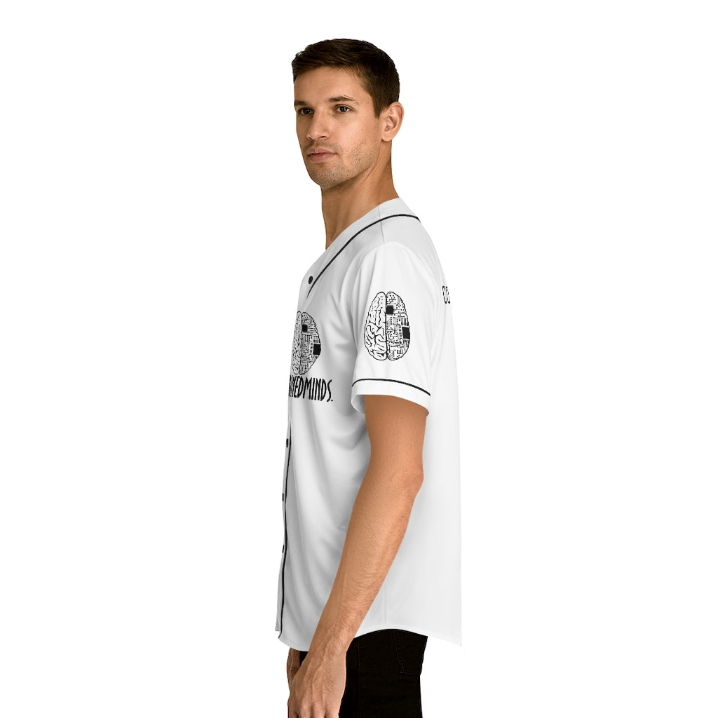 CombinedMinds Men's Baseball Jersey - Black Logo White