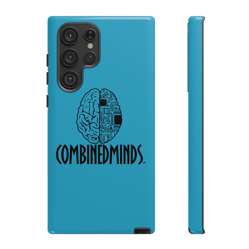 CombinedMinds Cell Phone Case -Turquoise Black Logo
