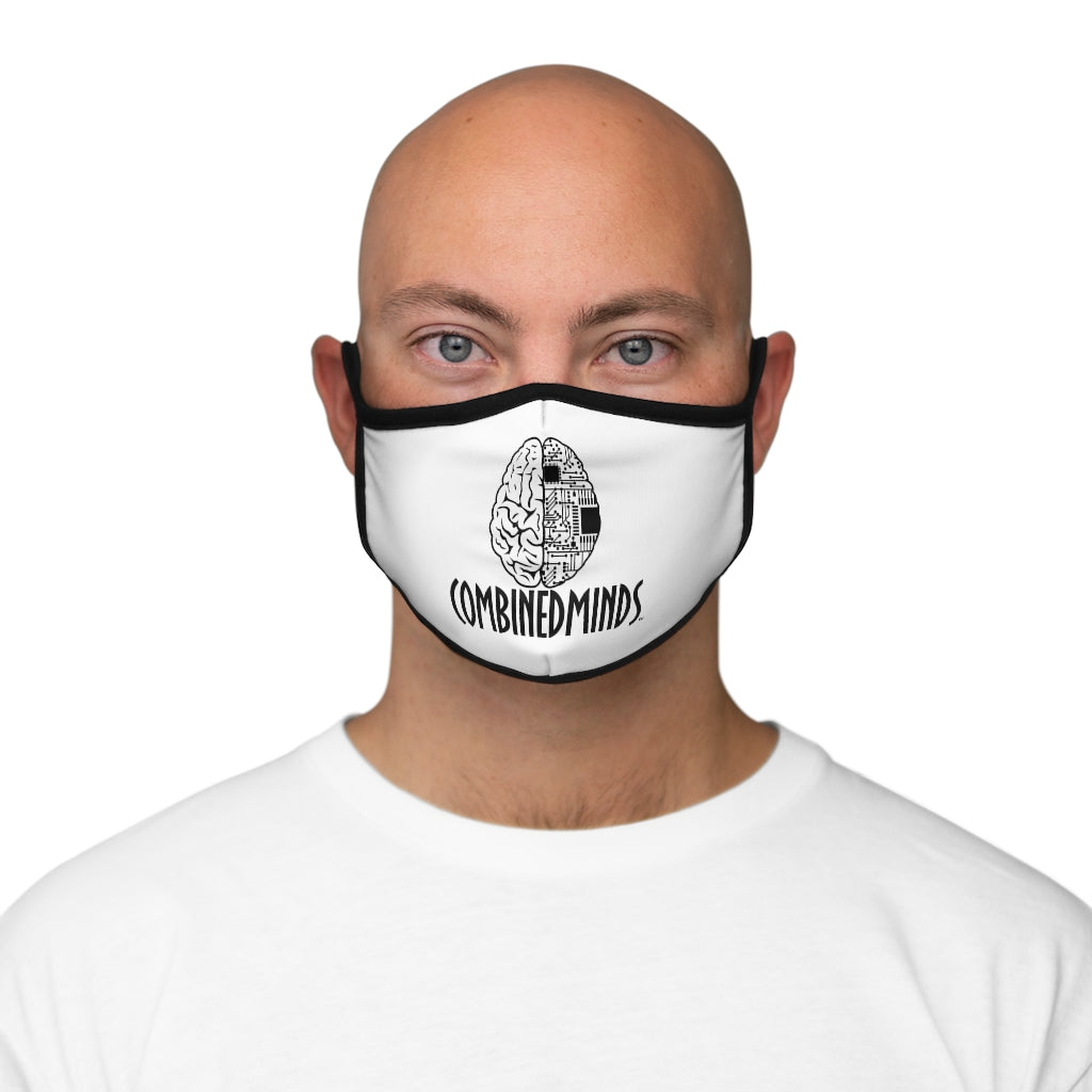 CombinedMinds Fitted Polyester Face Mask-Black Logo