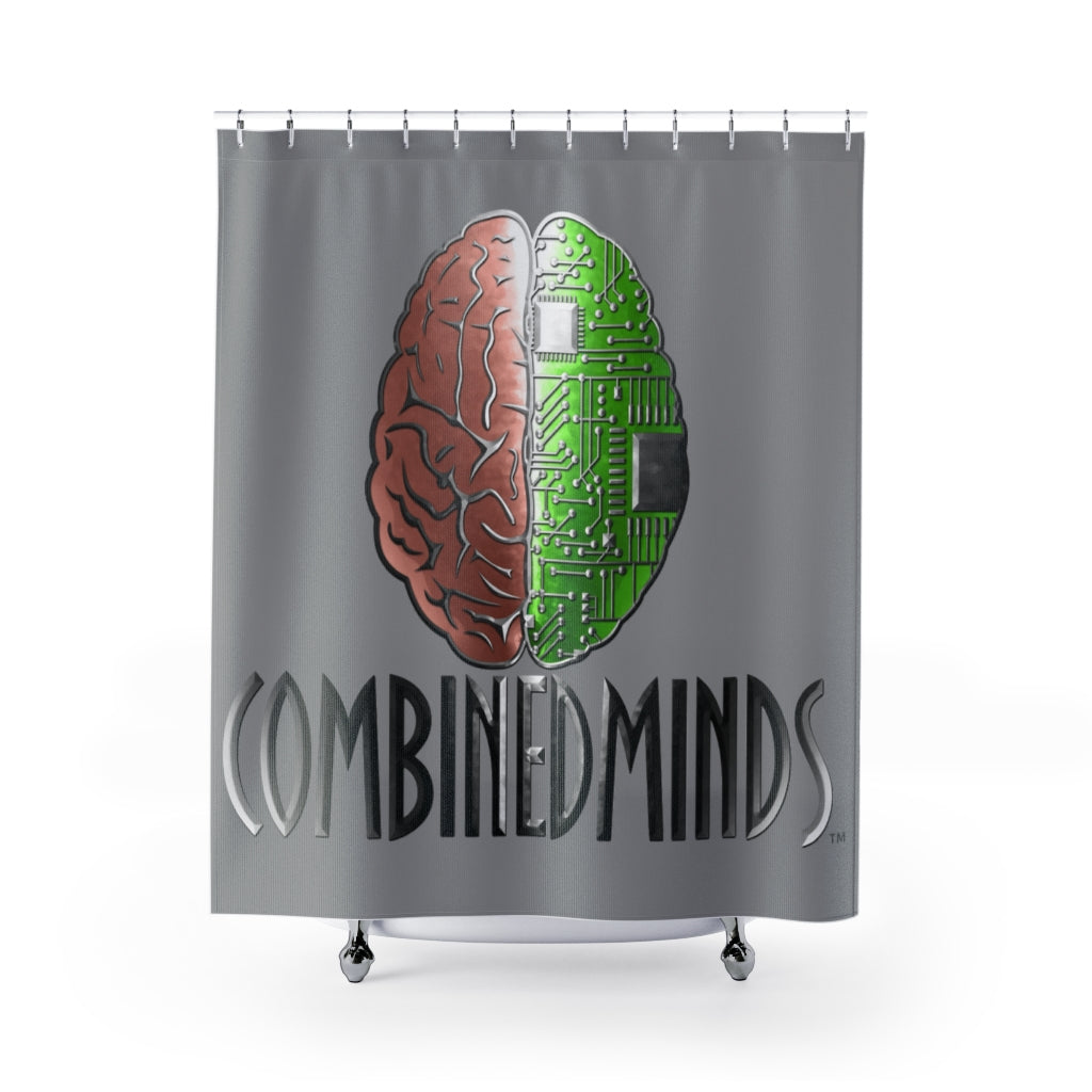 CombinedMinds Shower Curtains - Color Logo Grey