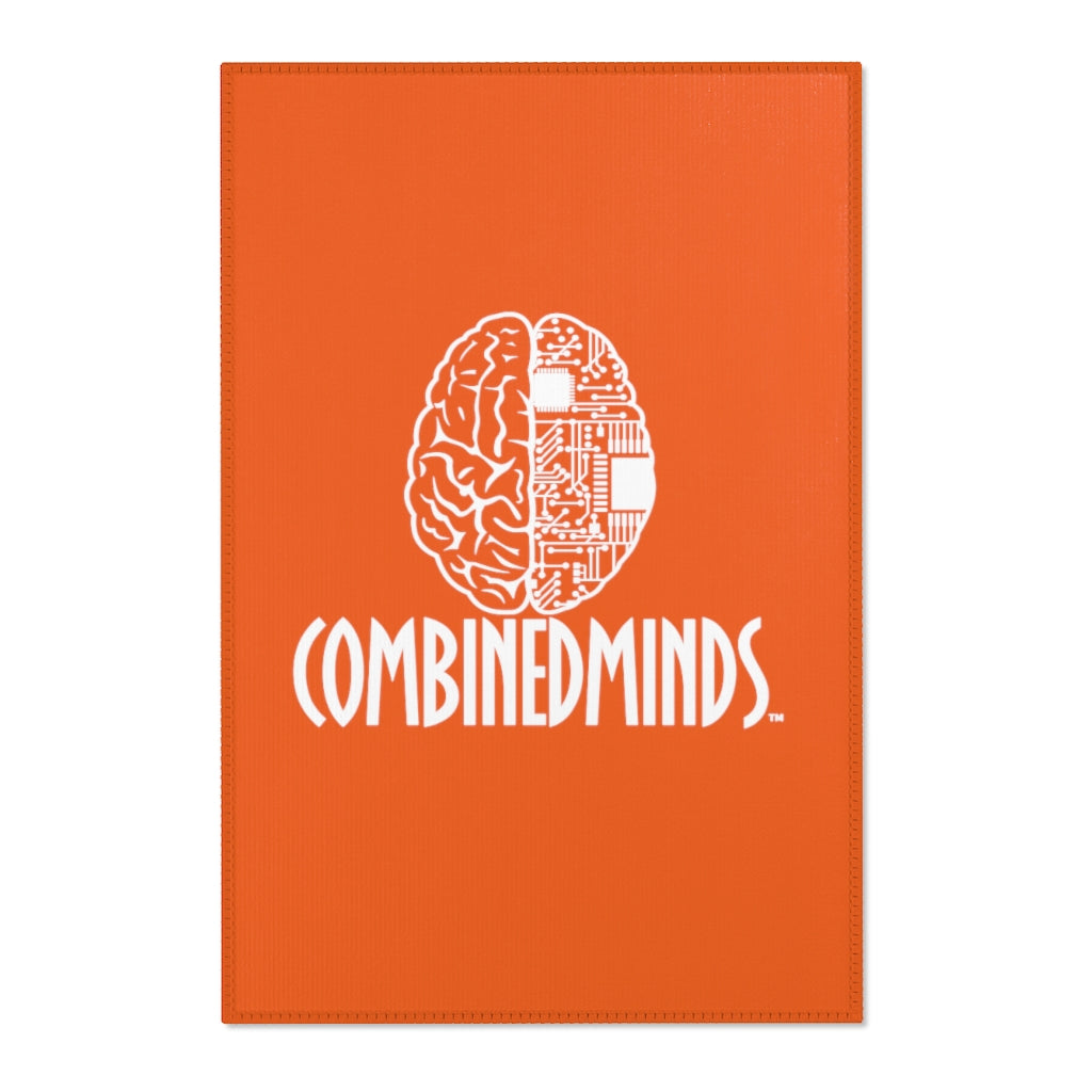 CombinedMinds Area Rugs - White Logo Orange