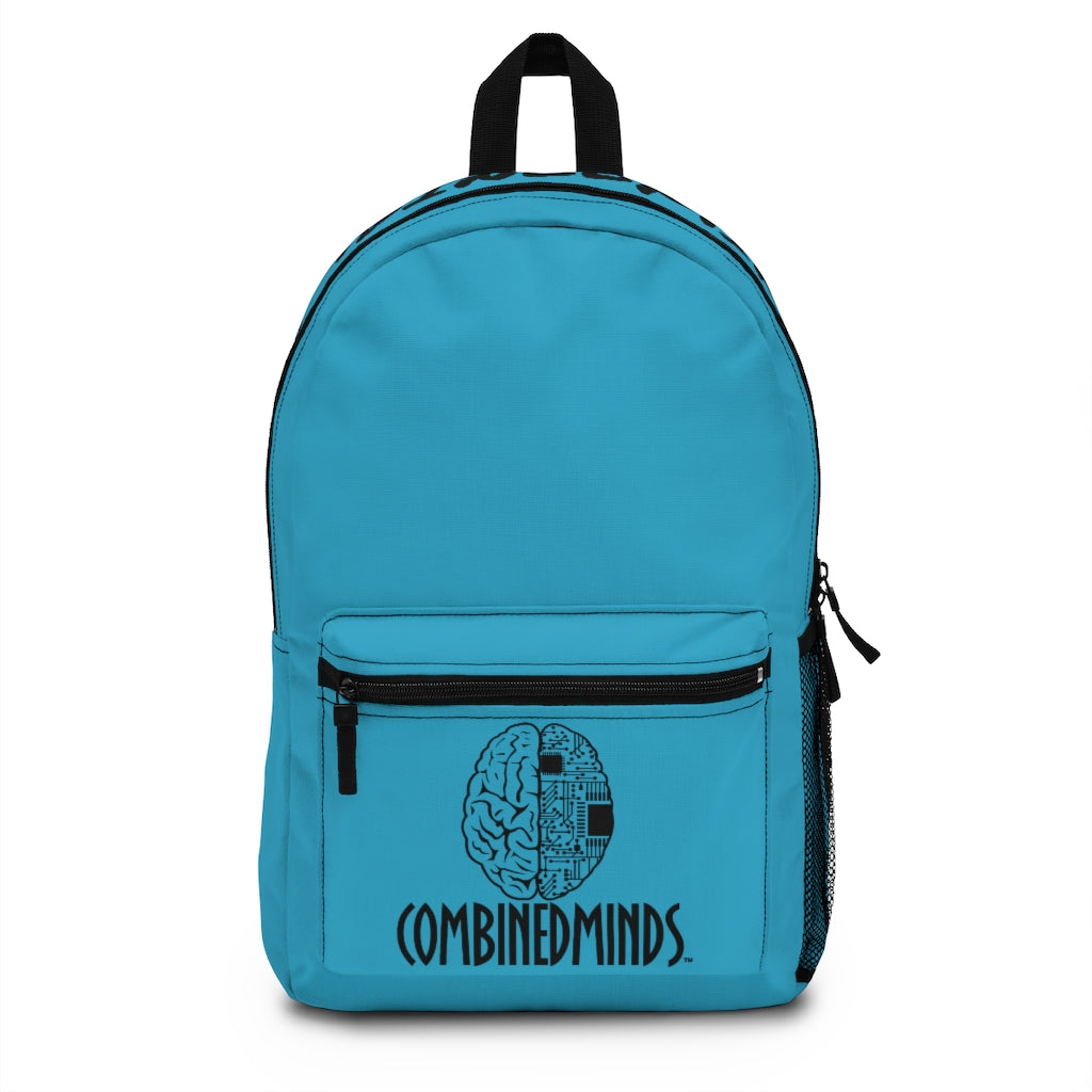 CombinedMinds Backpack - Turquoise Black Logo