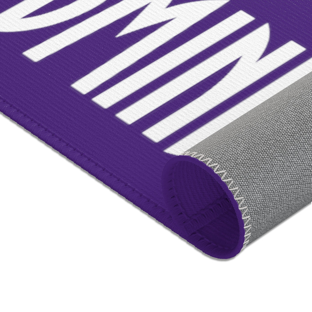 CombinedMinds Area Rugs - White Logo Purple