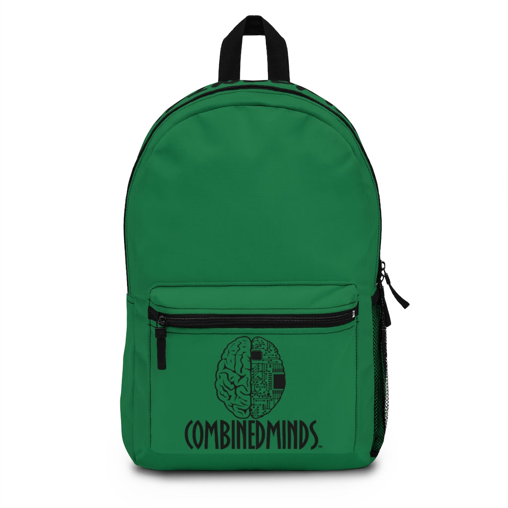 CombinedMinds Backpack - Dark Green Black Logo