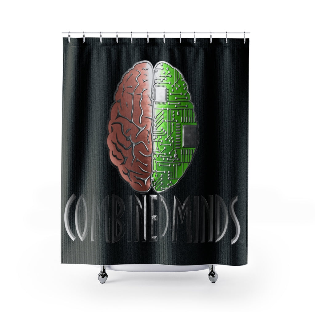 CombinedMinds Shower Curtains - Color Logo Black