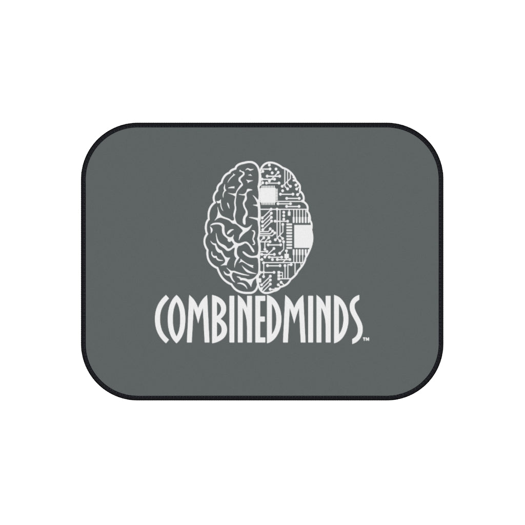 CombinedMinds Car Mats (Set of 4) - Dark Grey/White