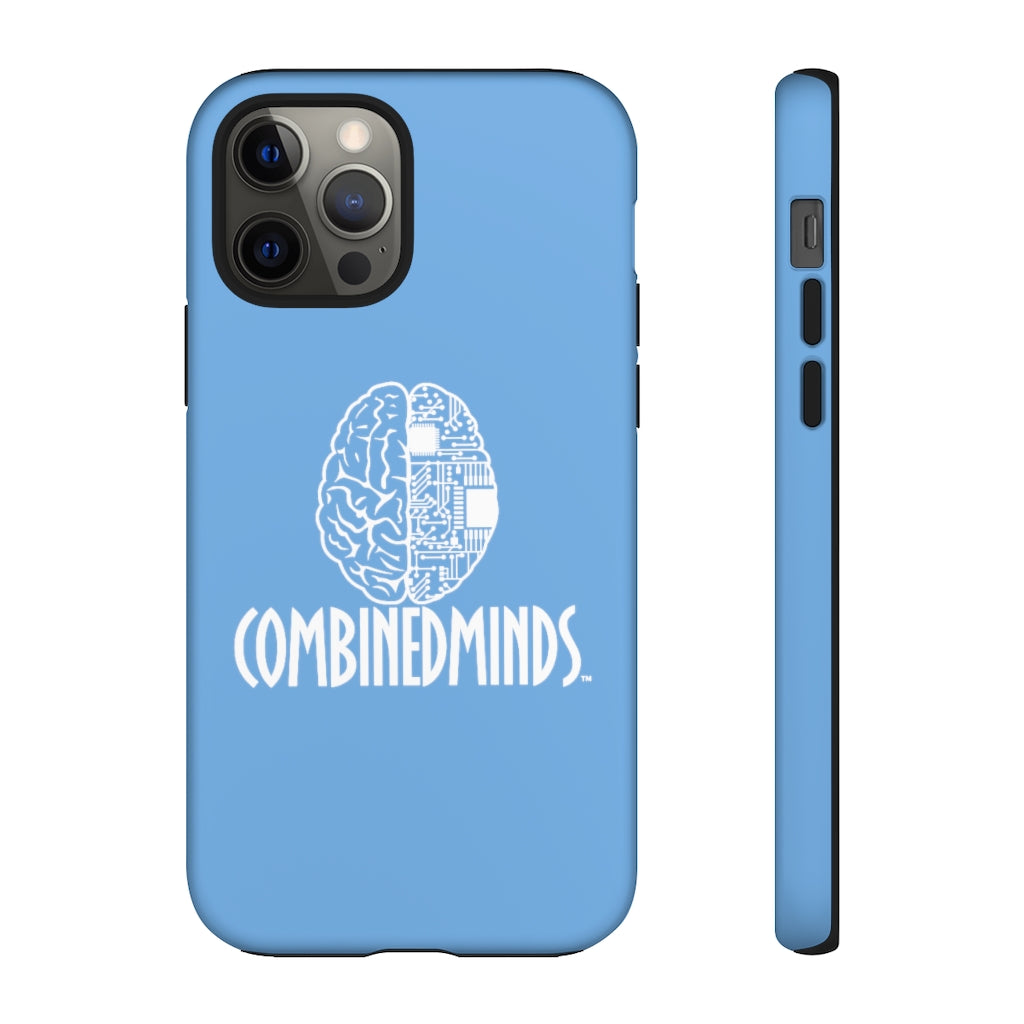 CombinedMinds Cell Phone Case- Light Blue White Logo