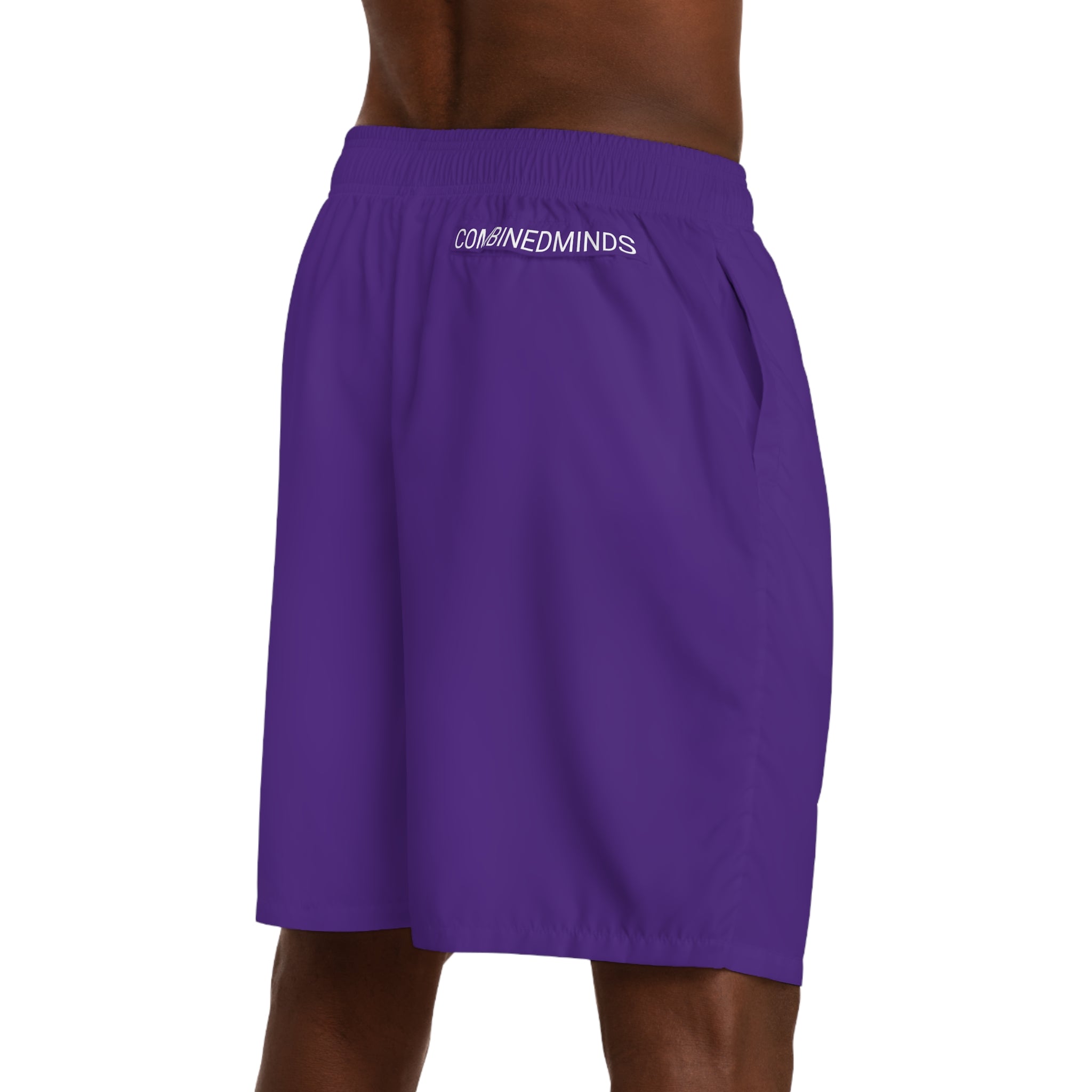 CombinedMinds Men's Jogger Shorts Purple/White Logo