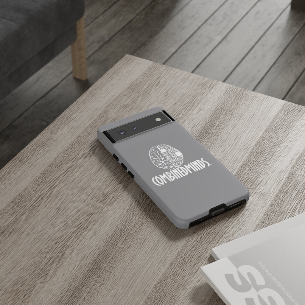 CombinedMinds Cell Phone Case- Gray White Logo