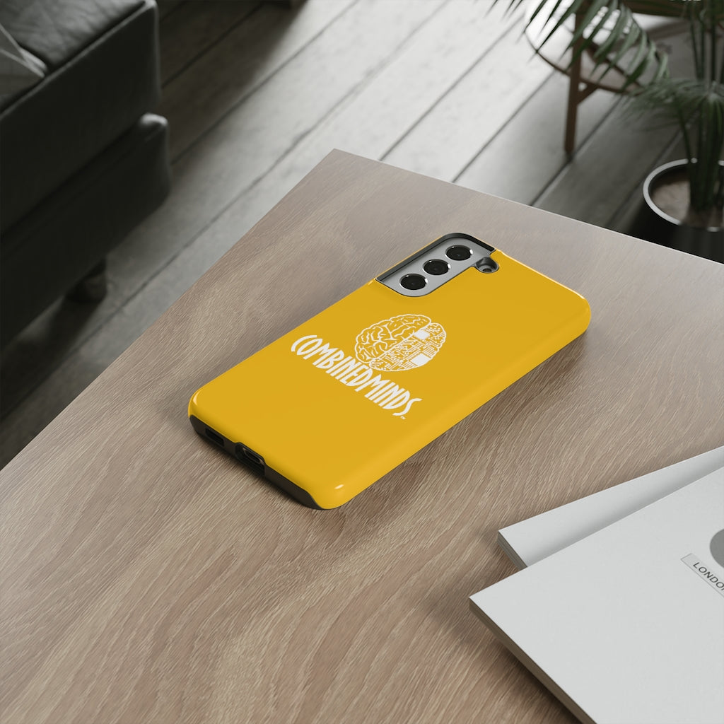 CombinedMinds Cell Phone Case- Yellow White Logo