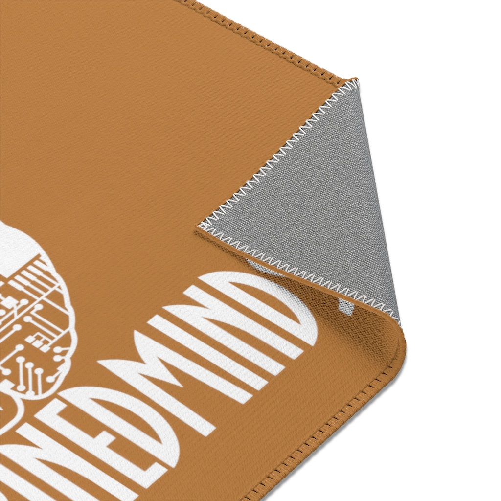 CombinedMinds Area Rugs - White Logo Light Brown