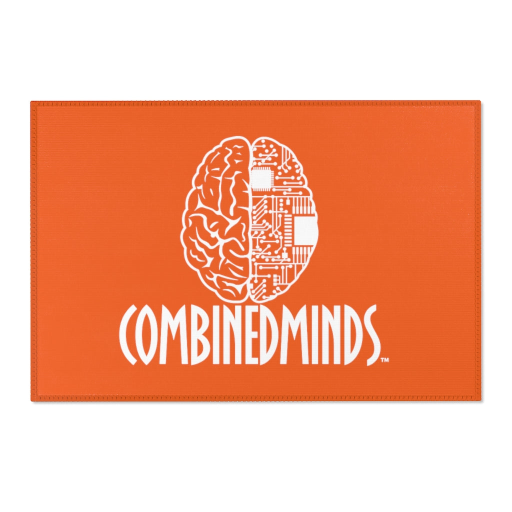 CombinedMinds Area Rugs - White Logo Orange