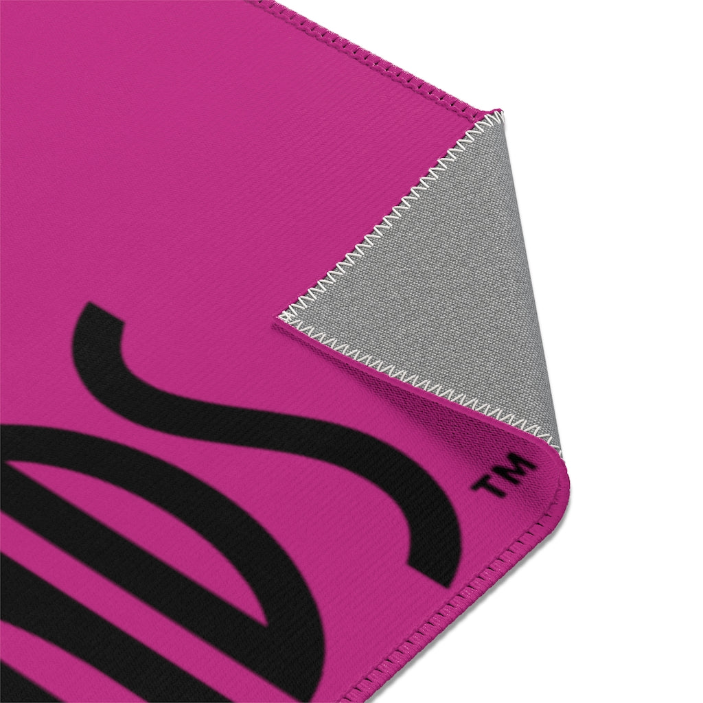 CombinedMinds Area Rugs - Black Logo Pink