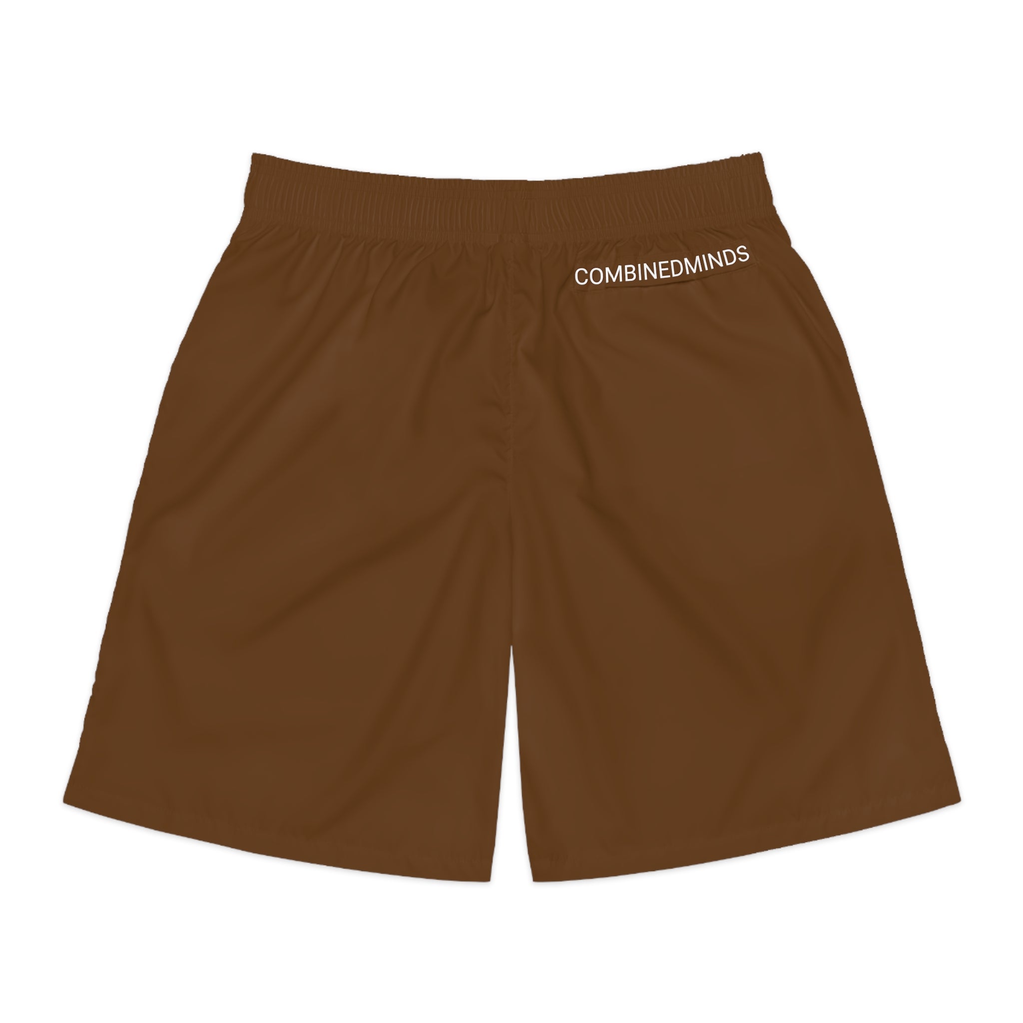CombinedMinds Men's Jogger Shorts Brown/White Logo
