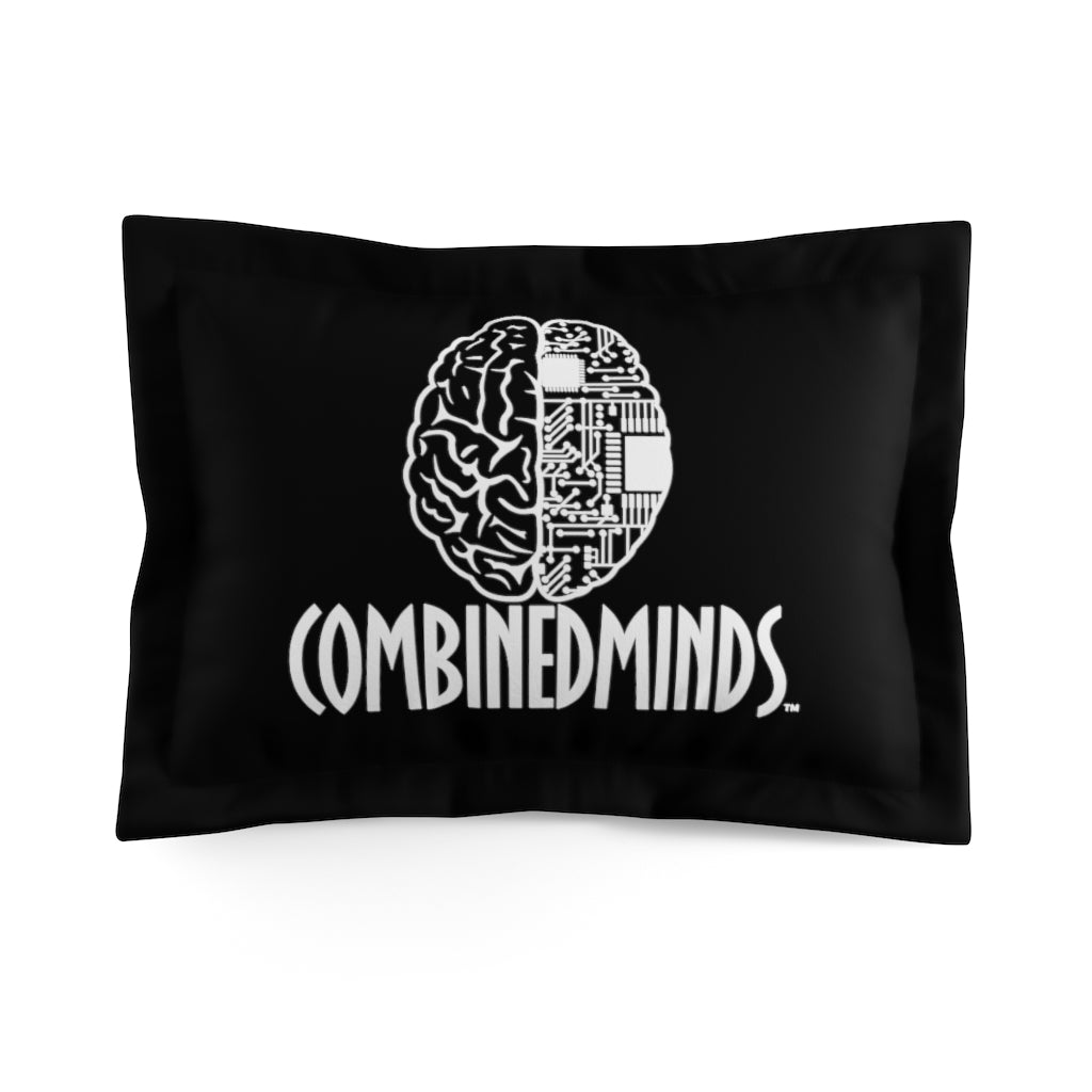 CombinedMinds Microfiber Pillow Sham - White Logo