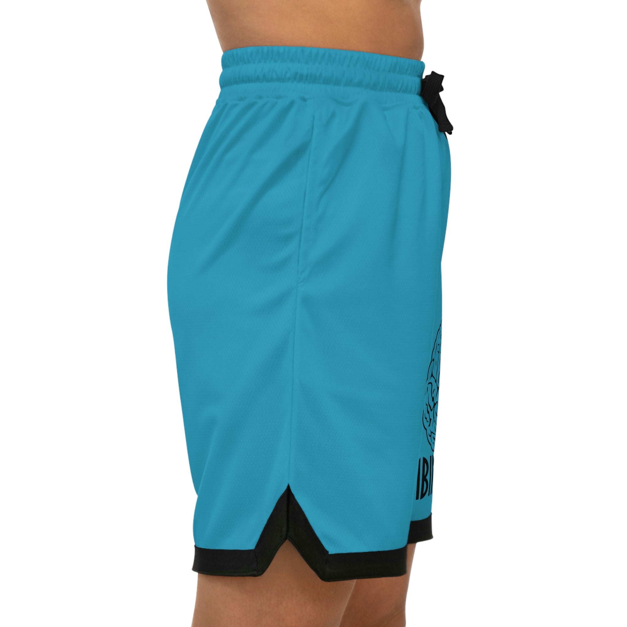 Combinedminds Basketball Shorts Turquoise/Black Logo