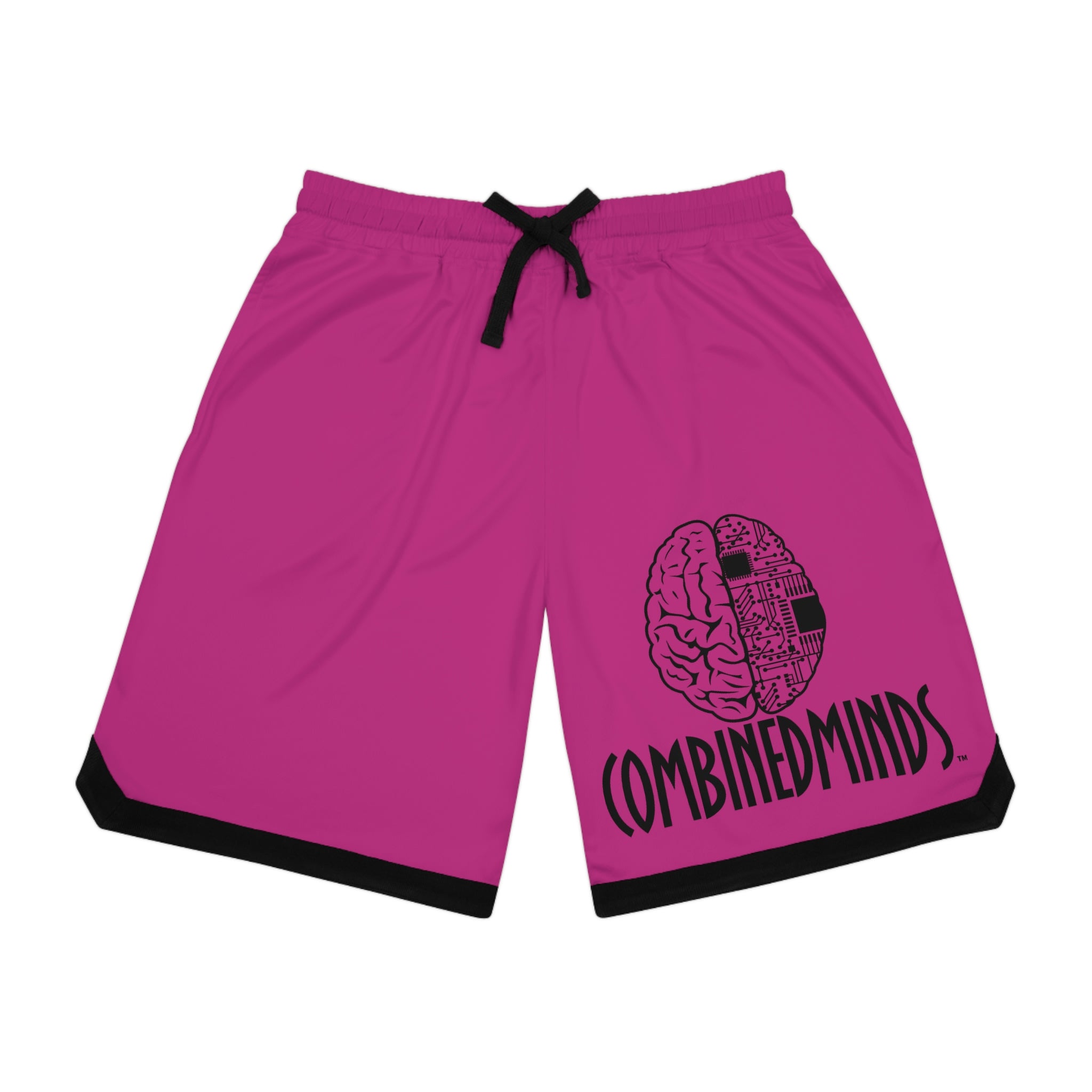 Combinedminds Basketball Shorts Pink/Black Logo