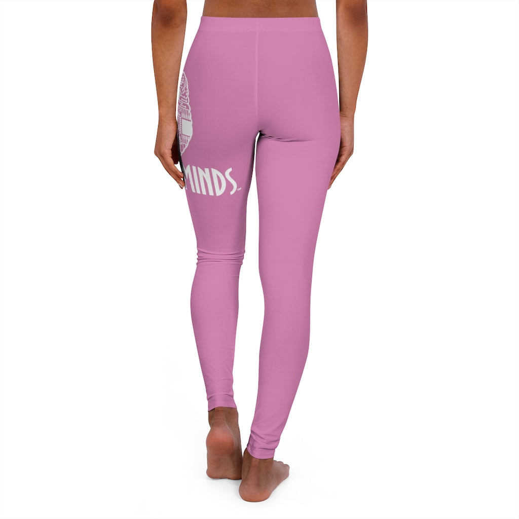 CombinedMinds Women's Spandex Leggings - Pink/White Logo